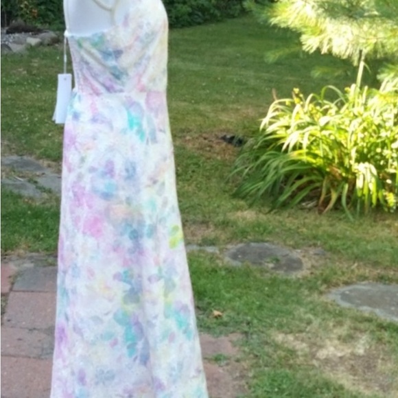 Adyson Parker Cotton Eyelet Embroidered Watercolor Maxi Dress size Large - Picture 5 of 12